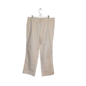 Duluth Trading Co Womens Plus Dobby Pull-On Pants Cream Off White 16W NWT